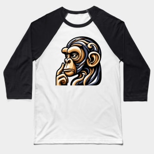 Pop art monkey illustration. cubism illustration of monkey Baseball T-Shirt